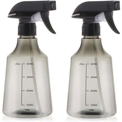 Lot de 2 bouteilles d'eau avec vaporisateur à brume fine et feuilles pour plantes, gris (1/5)