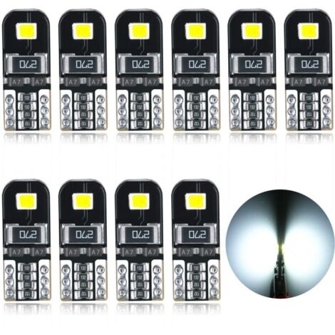 Ampoules T10 LED CANBUS 12V Blanc Pas De Polarité Conçu W5W Wedge Intérieur De Voiture Lumière Dôme Feux De Plaque D'immatriculation (1/5)