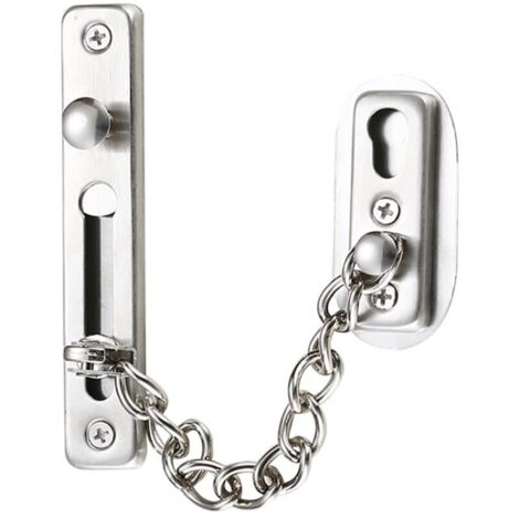 Chaîne de sécurité,chaîne de porte en acier inoxydable 304,serrure à chaîne de porte avec vis,utilisée pour les portes et fenêtres intérieures des hôtels (1/5)