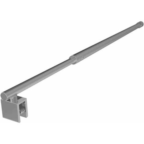 Sunxury – Barre de support douche en acier inoxydable 120cm – Finition chrome poli – Installation murale pour parois en verre 5-10mm (1/5)