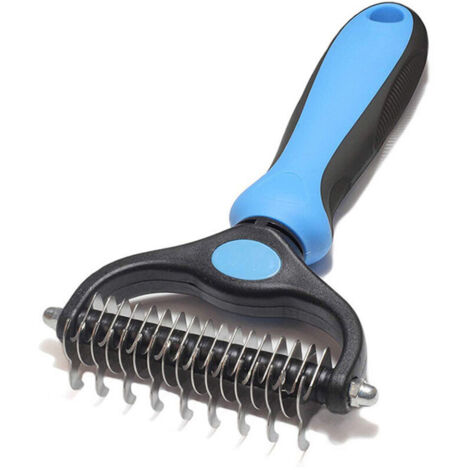 Brosse à sous-poil pour chiens et chats à poils moyens à longs - Brosse à sous-poil contre les nœuds et sous-poils (1/4)