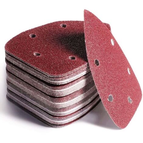 60 Pièces Feuilles Abrasives De Détail De Souris, 5 Trous Patin De Ponceuse Auto-agrippante Assortiment De Grains 40/60/ 80/120/ 180/240 Papier Abrasif Souris Pour Ponceuse (14cm x 9cm) (1/5)
