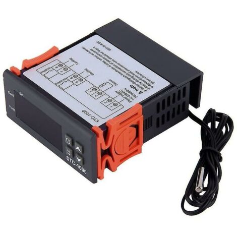 Thermostat contrôleur de température 220V – Affichage LED – Plage de mesure large – Compatible chaudières et réfrigérateurs - STC-1000 (1/5)