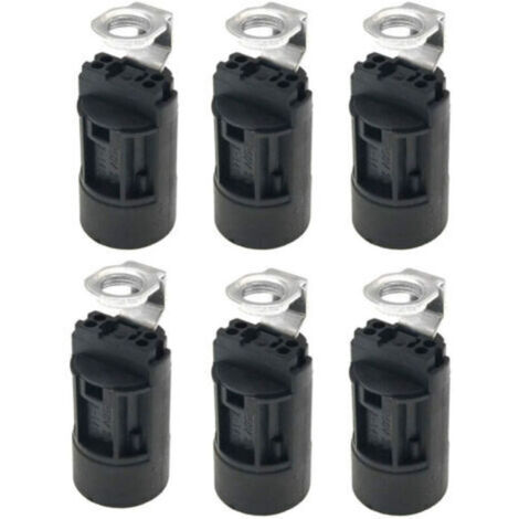 Lot de 6 supports de douille E14 en plastique – Haute température – Pour fabrication et restauration de lampes – 250V 2A (1/5)