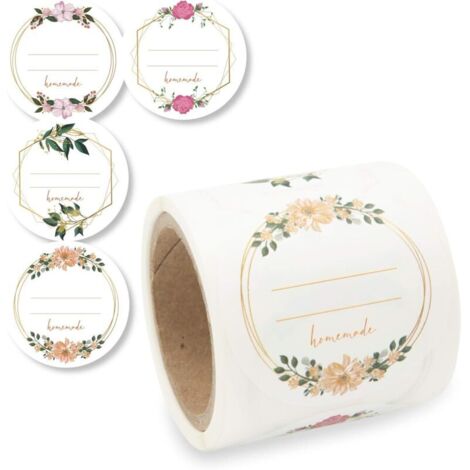 200 étiquettes en plastique autocollantes (5 cm) autocollants faciles à enlever pour pots de confiture, congélateur, récipients alimentaires - autocollants imperméables ne laisse aucun résidu (1/5)