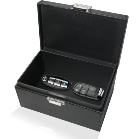 Boîte Faraday extra large pour clés de voiture – Protection RFID contre le vol – Cuir militaire – Bloque signaux Wi-Fi, GPS, Bluetooth (1/5)