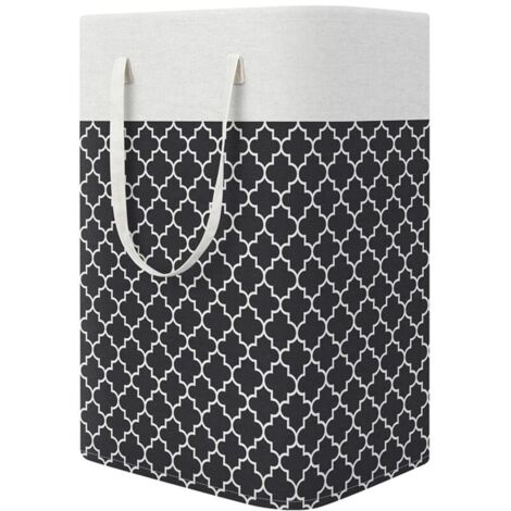Panier à linge 75L en tissu épaissi Pliable avec revêtement PE Dimensions 40 x 30 x 62 cm Pour rangement vêtements et jouets (1/5)