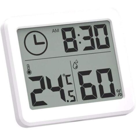 Thermomètre intérieur Thermomètre Hygromètre Numérique LCD C/F Température Humidité Compteur Réveil -10-70C (1/5)