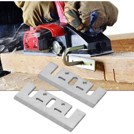 Ej.Life Er,Makita Wendemesser 82Mm,Makita1900B,Fer Rabot 82Mm,Lame Rabot Hitachi 82Mm,Lame Rabot Makita A Pair Hss Menuiserie Lame de Remplacement de Raboteuse électrique Manuelle pour