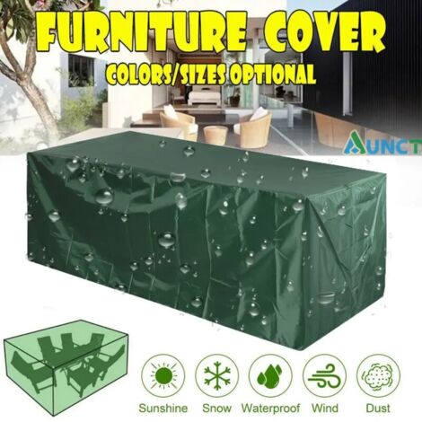 Housse de meubles de jardin imperméable, couverture de chaises, de Table, de canapé, de jardin, pour Patio et jardin, vert (1/5)