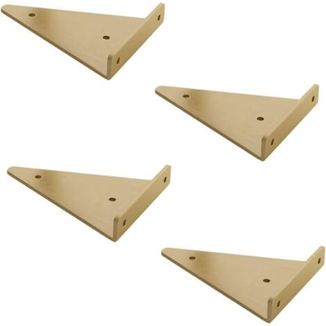 Lot de 4 équerres de fixation en acier noir – Supports muraux triangulaires 140x150mm – Capacité 20kg par paire – Installation rapide (1/4)