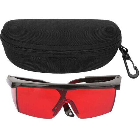 Red Laser Enhancement Glasses - Safety Glasses for Laser Level, Rotary Laser and Red Multi-Line Laser - Improve Red Beam Visibility (1/4)