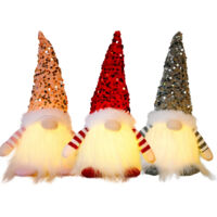 3Pc Gnome De Noel Lumineux,Lutin Farceur De Noel En Peluche,Lutin De Noel Decoration Gnome,Mini Elfe De Noel, Suédois Faits à La Main De Pere Noel Deco,Pour Décoration De Noel Et Décoration De Table