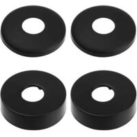 Rosette for faucets, shower fittings, 4 black stainless steel pipe covers, radiator rosette – rosette for shower fittings, taps, radiators