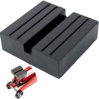 Universal rubber jack pad, 75x75x25 mm, jack pad with U-shaped recess, for all cars up to 3.5 tons, non-slip jack pad for lifting