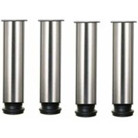 Set of 4 furniture legs - stainless steel - height adjustable by 25 cm - ideal for sofas, tables, cabinets