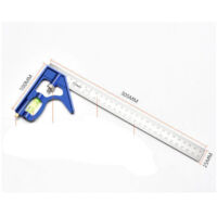 Combination protractor, 300 mm stainless steel combination square, combination square with spirit level and practical cord puller, ideal for measuring and marking