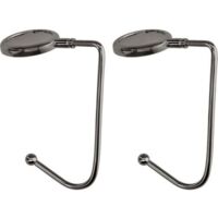 Handbag Hooks - Black - Foldable Bag Hooks - Bag Holders for Table or Desk - For Hanging Handbags and Small Items FLITI