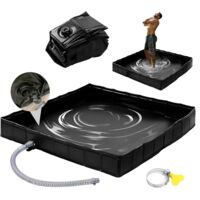 Base de douche pliable Receveur de douche portable avec tuyau de vidange : base de tente de douche grande tente de douche mobile extérieur tente camping auvent base pour baignoire