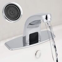 Automatic faucet, sensor-activated sink faucet, touchless infrared sink faucet with control unit, suitable for home, restaurant, shopping mall, school FLITI