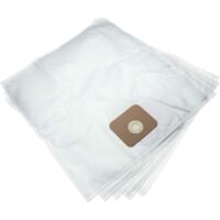 5x sacs compatible avec Nilfisk Multi II 30 T Inox VSC aspirateur microfibres non tissées, 54,15cm x 49.5cm, blanc