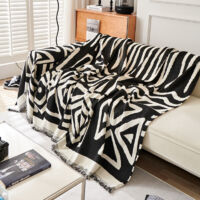 Housse De Protection Pour Canapé Pour Animaux De Compagnie Boho Géométrique Pour Canapé À 2 Coussins, Housse De Canapé Réversible Noire Lavable En Chenille Pour Chiens Et Chats, Canapé Section