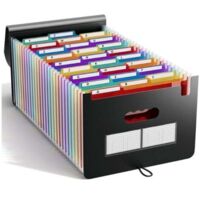 Trieur A4 25 Pochettes/Range Document/Rangement Papier- Trieur Rangement documents Classeur Organiseur Documents Trieur Extensible Accordéon Document