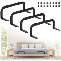 Lot de 4 Arret Matelas , Cale Matelas pour Stabilisation de Matelas , Arceau de Matelas antidérapant , Butée de Glissement de Matelas en Métal , Convient pour Les Panneaux de lit massifs