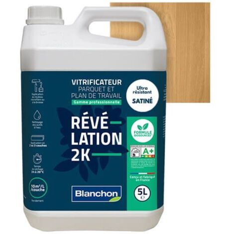 Vitrificateur Parquet Révélation-2K BioSourcé Satiné 5L Blanchon (1/2)