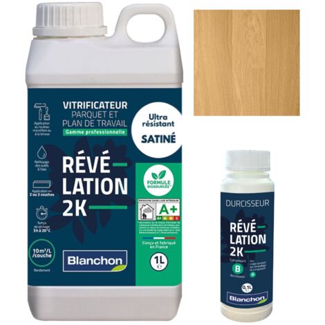 Vitrificateur Parquet Révélation-2K BioSourcé Satiné 1L Blanchon