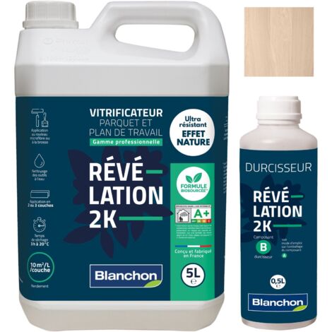 Vitrificateur Parquet Révélation-2K BioSourcé Effet Nature (invisible) 5L Blanchon (1/2)