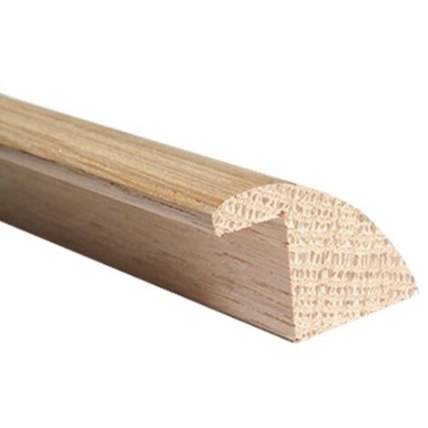 Barre de seuil rattrapage de niveau à recouvrement en chêne – Largeur 35mm – Longueur 1m – Épaisseur 20mm – Finition brute personnalisable