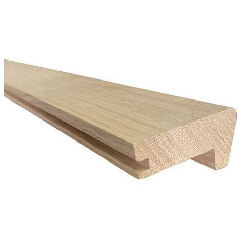 Nez de marche Chêne l.70mm Long. 1m Parquet Ep. 20mm Brut