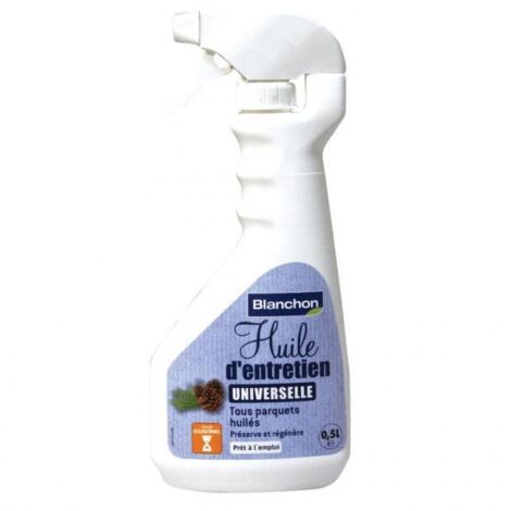 Blanchon – Huile pour bois satinée 500 mL – Application rapide sans lustrage – Pour parquets huilés – Séchage en 20 minutes