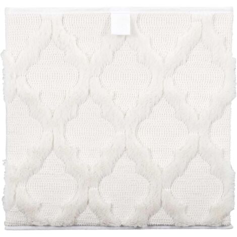 Cube de rangement pliable 30x30x30 cm – Tissu texturé blanc – Fond rigide modulable – Contenance 27L pour rangement compact – Linnea