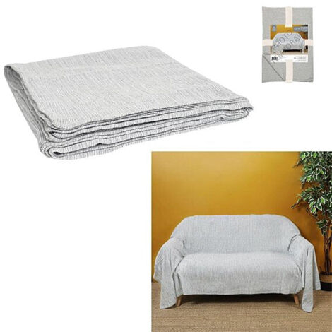 Jete De Canape Gris Clair 170x250cm (1/4)