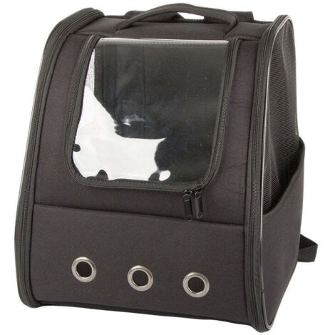Sac de transport sac à dos pour chat chien lapin fenêtre dos ventilé (1/5)