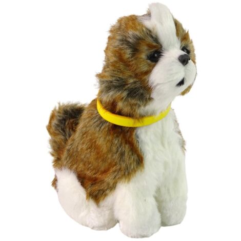 Peluche chien Shih Tzu aboie avec sa queue qui remue (1/2)
