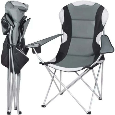 Chaise de pêche noire et grise 23674 (1/5)