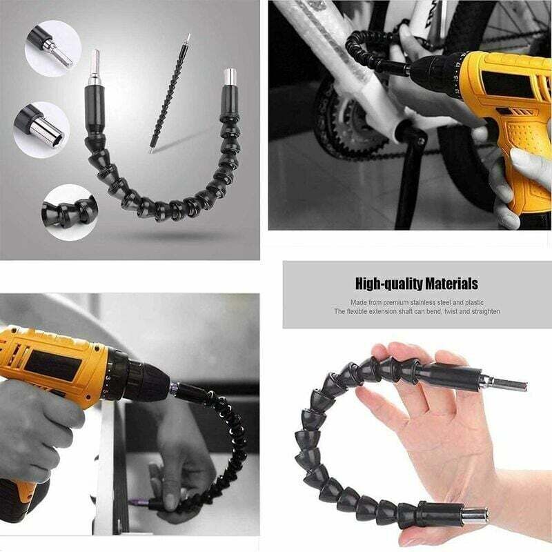 Kit 28 Pièces D’embouts De Perceuse Flexibles - Rallonges à 105°, Adaptateurs, Douilles - Pour Travaux En Espaces Confinés - 11