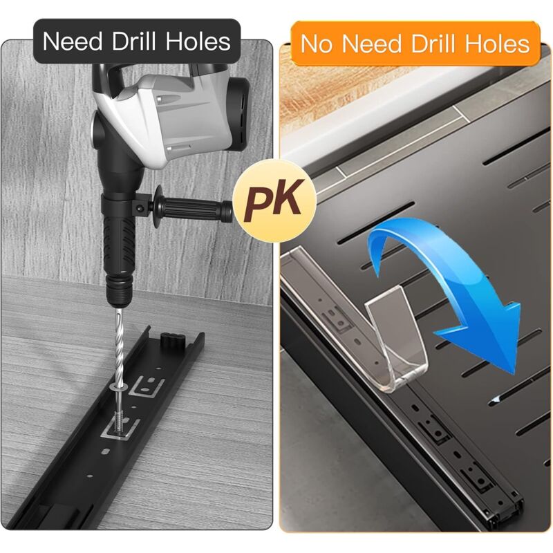 Tiroir Coulissant Cuisine, 24x40x10CM Organiseurs De Placards, Pas