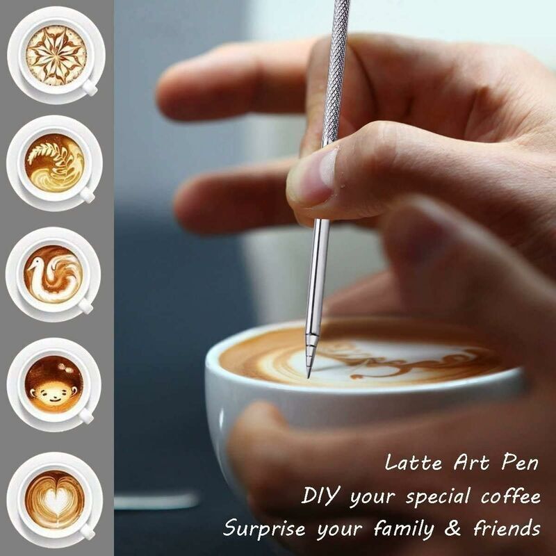 Lot De 3 Pots à Lait Inox 304 | 2x 350 Ml + 1x 600 Ml | Avec Stylo Latte Art & Graduations | Pour Cappuccino, Espresso, Barista
