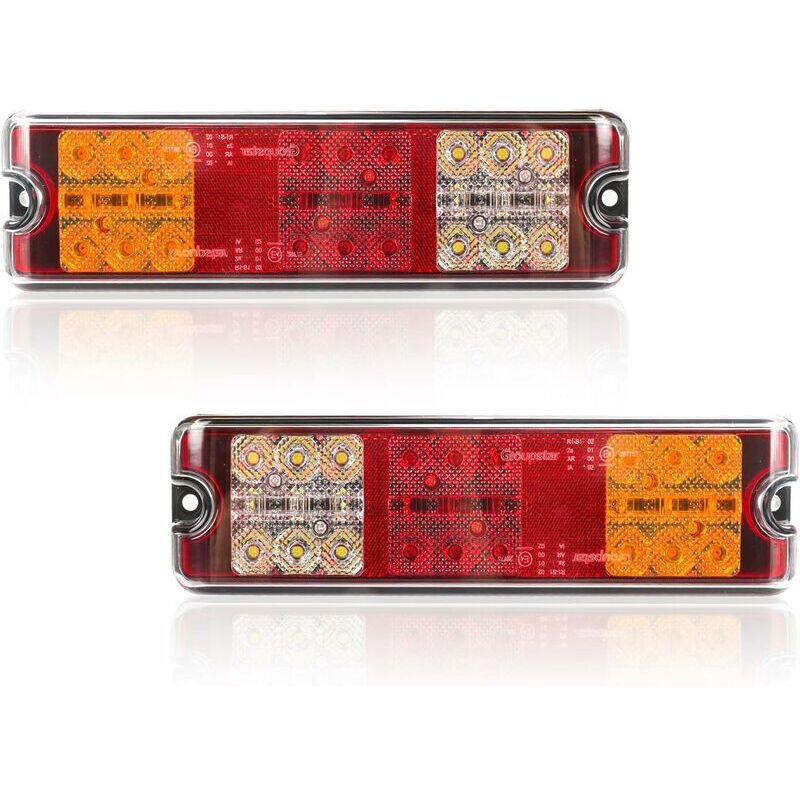 Lot De 10 Ampoules LED 12V Rouge - 18 SMD BAU15s - Pour Feux De Position Arrière - Marque Autonet - Neuf