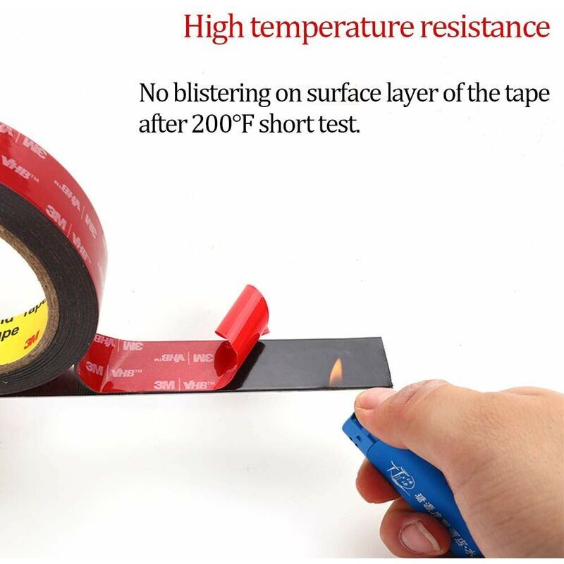 Ruban Adhésif Double Face Extra Fort En Mousse VHB 3M - 10 Mm