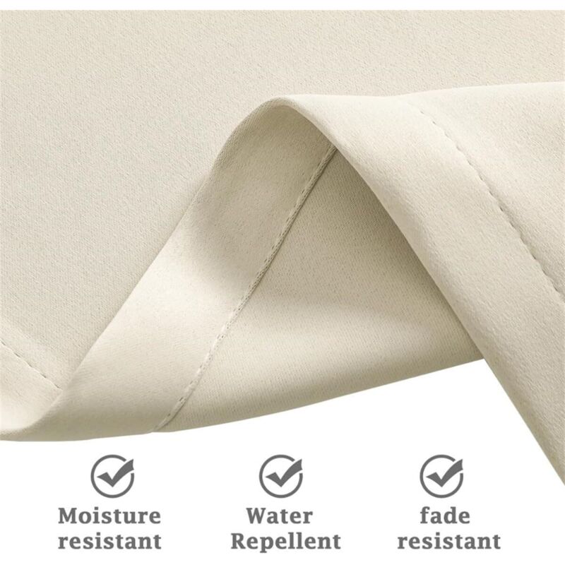 Rideau Extérieur Anti-UV HUAXIQUE - Protection Maximal Pour Terrasses Et Pergolas - Crème 155x215cm