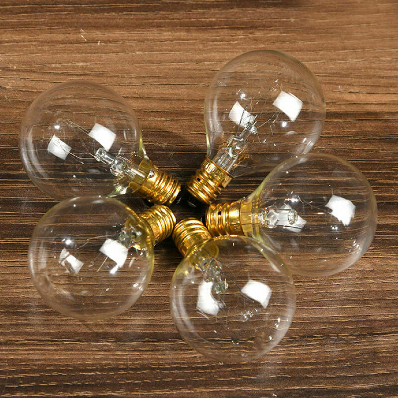 25 Ampoules G40 E12 7W - Blanc Chaud, IP44 - Pour Déco Fête, Noël, Extérieur