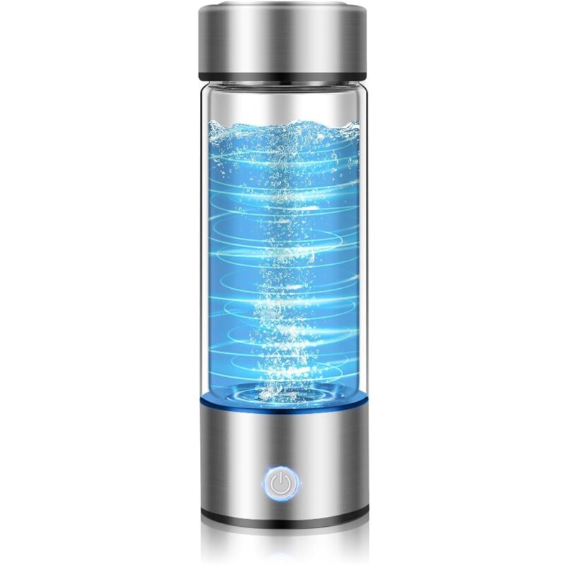 Bouteille D'eau à Hydrogène Portable - 420 Ml - Filtration Et électrolyse USB - Verre Borosilicate