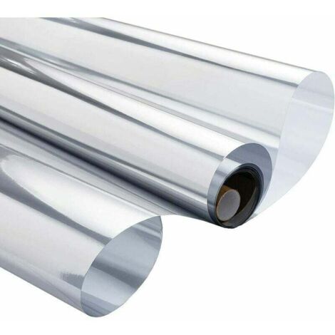 Film de confidentialité pour fenêtre en verre Film de fenêtre anti-chaleur Film de confidentialité anti-UV Film de confidentialité électrostatique Film de miroir pour fenêtre Home Office Shop 40 × 200 (1/5)