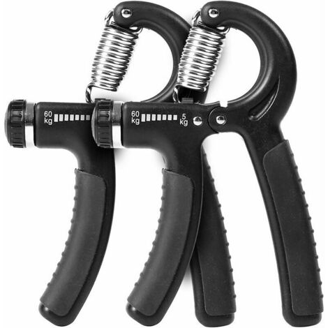 Fitness 5-60 kg Grip Strengthener Exerciser Lot de 2 – Poignées de renforcement réglables avec ressort en acier inoxydable pour poignets, doigts, avant-bras, mains forts (1/5)