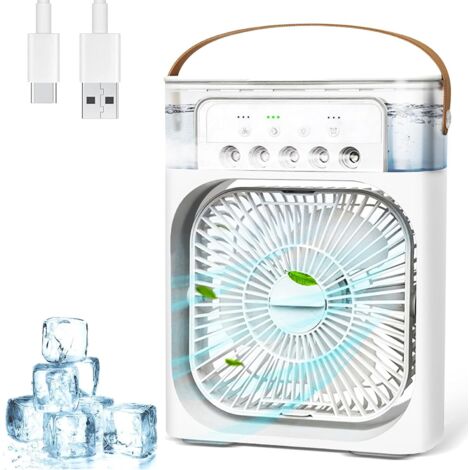 Mini Climatiseur / Ventilateur Portable – LED, Refroidisseur D'air (neuf)